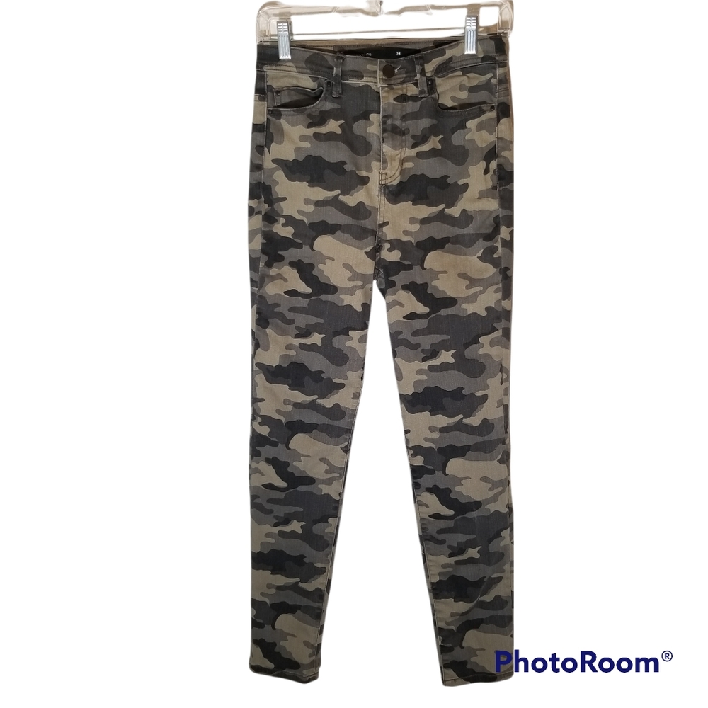 Harper Women's Camo Ankle Skinny Jeans Size 28 High Rise Denim Green